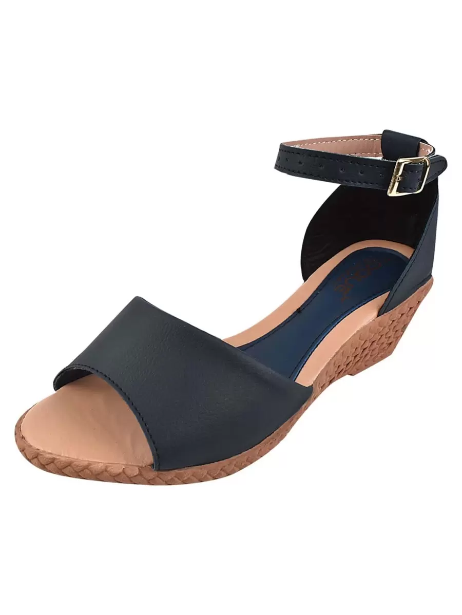 Women Heeled Sandals - 藏蓝色 - 查看 1