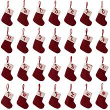 1Pc Solid Color Knitted Christmas Socks Embroidered Letters Children's Candy Gift Bag Twist Long Gift Bag Decoration Home Socks 3 Colors,Halloween,Spooky,Autumn,Holiday,Festival,Home Decor ,Room Decor,Wall Decor