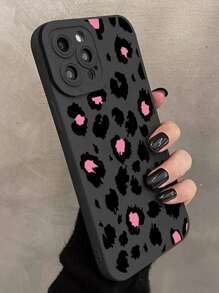 Ốp lưng điện thoại TPU chống rơi họa tiết da báo đen và hồng mắt thiên thần đen tương thích với Apple IPhone 16, 15, 14, 13, 12, 11 Pro Max - Nhiều màu - Xem 2