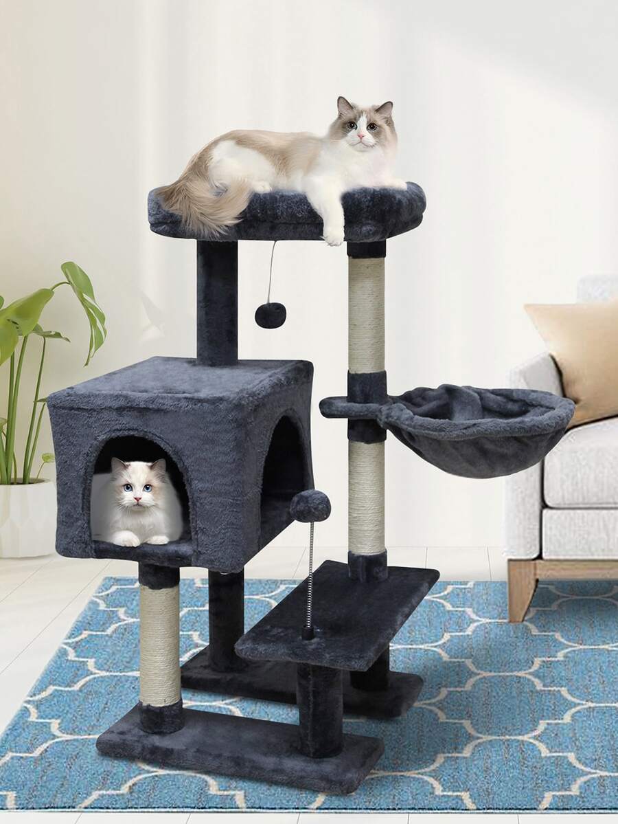 Cute Cat Tree Tower for Indoor Cats Condo with Sisal Scratching Posts