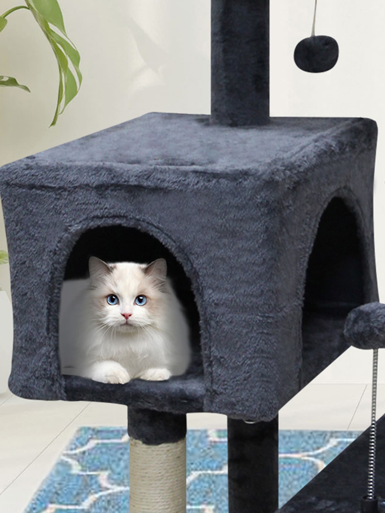 Cute Cat Tree Tower for Indoor Cats Condo with Sisal Scratching Posts