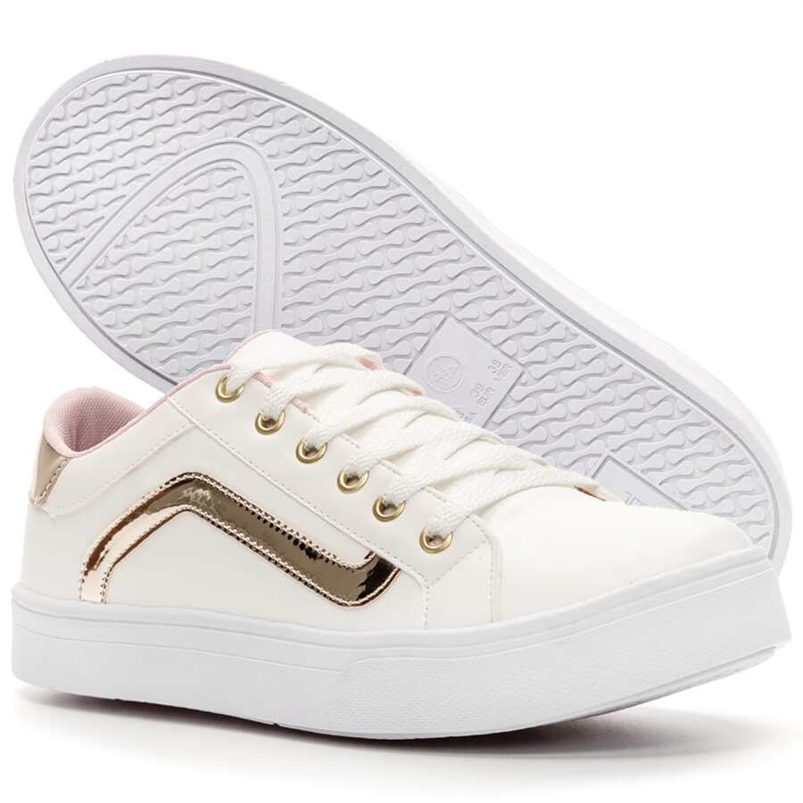 Women Wedge Sneakers - 白色 - 查看 1