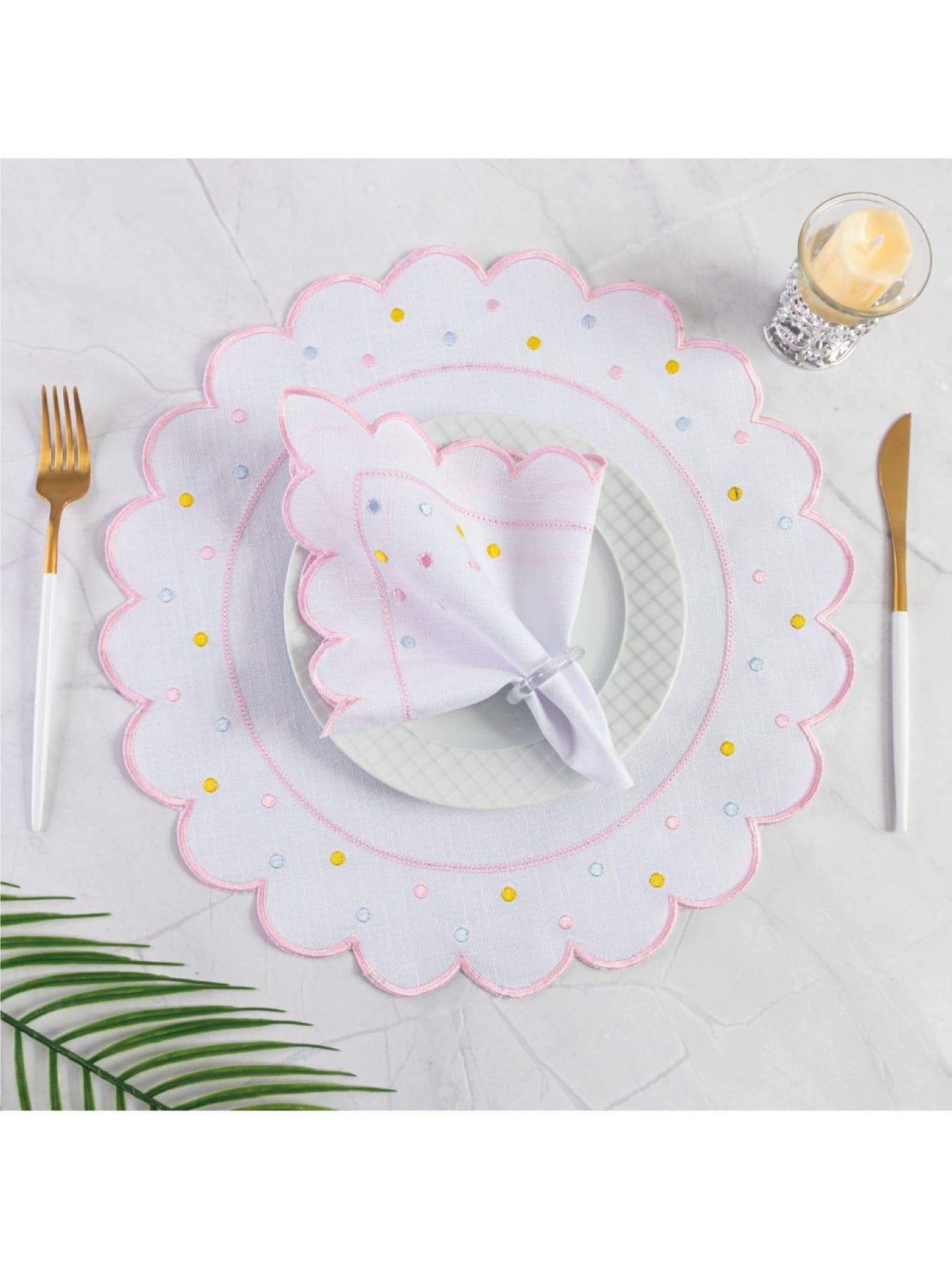 Table Napkins - Màu Hồng baby - Xem 1