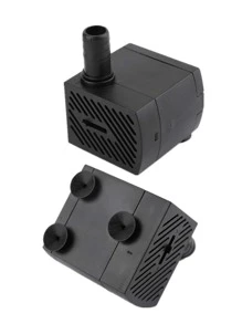 1個迷你黑色側吸式塑料水泵,適用於水族箱、魚池、瀑布、噴泉裝飾、水循環 - 黑色 - 查看 8