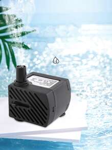 1個迷你黑色側吸式塑料水泵,適用於水族箱、魚池、瀑布、噴泉裝飾、水循環 - 黑色 - 查看 1