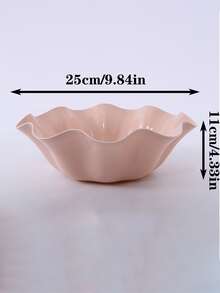 1入組創意荷葉形狀糖果碗水果盤子適用於客廳,辦公室,家庭裝飾用品 - 粉色 - 查看 5