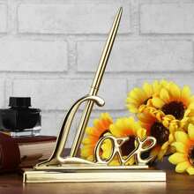 1套裝金色顏色'LOVE'婚禮筆,合適的適合婚禮,生日,和其他派對活動 - 金色 - 查看 1