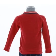 Playera para Niño Rojo de Manga Larga 3307 Tallas 2 a 16 Años - Rojo - Ver 3