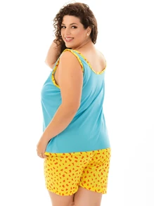 Women Pajama Sets - Màu vàng - Xem 2