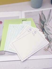 60pcs Small Size Ruled Letter Paper, Thickened Multifunctional Stationery Paper For Students - Multicolor - View 2