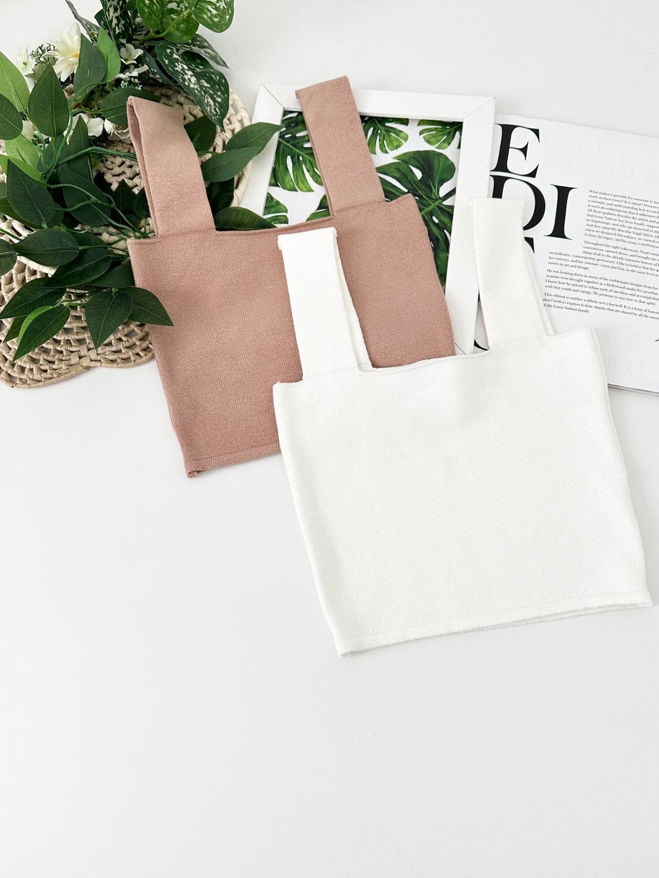 Women Knit Tops - Màu be - Xem 1