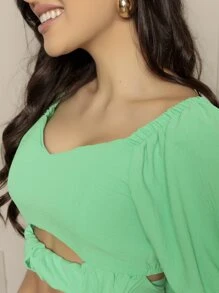 Women Tops - Màu xanh Bạc hà - Xem 3