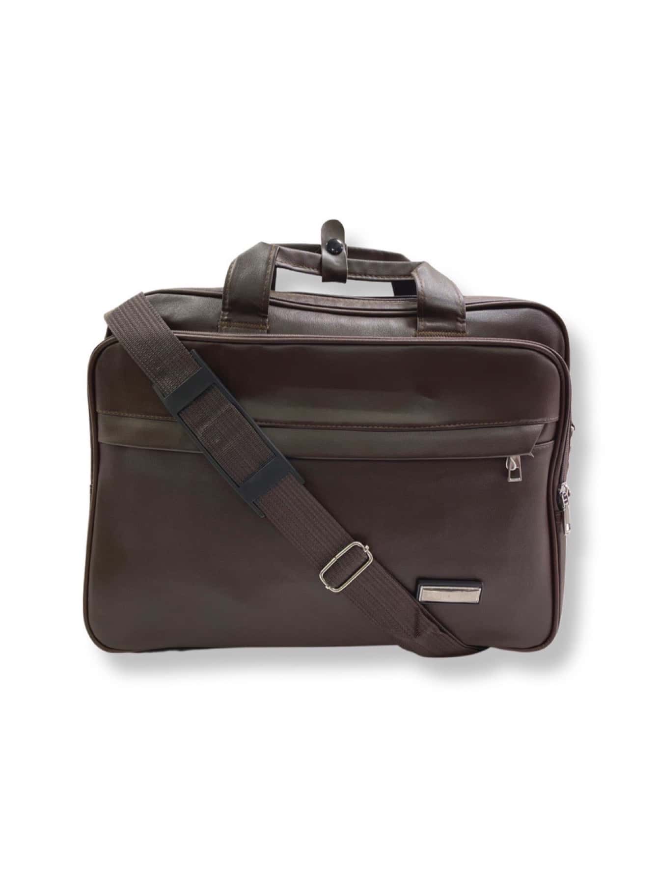 Men Briefcase - Rust Brown - View 1