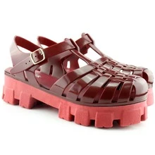 Women Heeled Sandals - Gỗ đỏ - Xem 4
