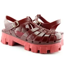 Women Heeled Sandals - Gỗ đỏ - Xem 5