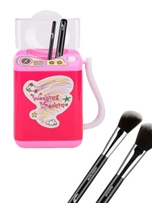 Mini Lavadora para Limpieza de Brochas y Esponjas Portátil - Rosa Fucsia - Ver 4