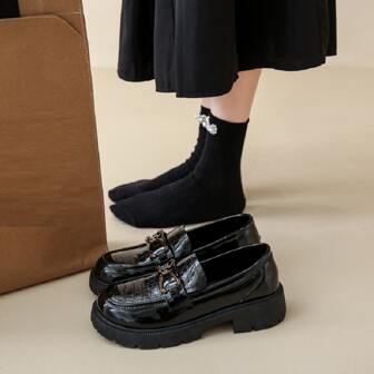 Autumn British Style Pu Leather Shoes