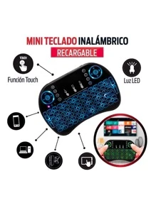 Mini Teclado Inalámbrico Usb Smart Tv Pc Tv Box Touchpad + ¡Regalo! - Azul - Ver 6