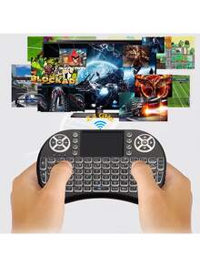 Mini Teclado Inalámbrico Usb Smart Tv Pc Tv Box Touchpad + ¡Regalo! - Rojo - Ver 4