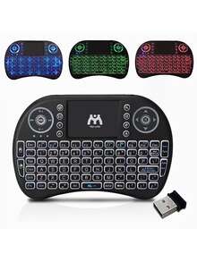 Mini Teclado Inalámbrico Usb Smart Tv Pc Tv Box Touchpad + ¡Regalo! - Rojo - Ver 1
