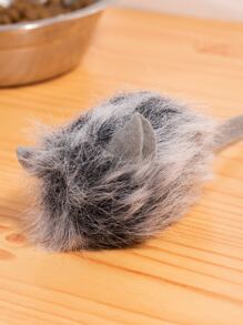 2 Piezas Juguete Interactivo Para Gato, Juguete De 16cm Diseño De Ratón Para Mascotas - Gris - Ver 2
