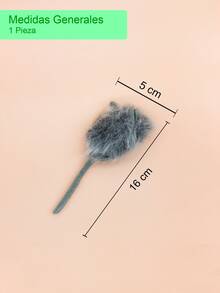 2 Piezas Juguete Interactivo Para Gato, Juguete De 16cm Diseño De Ratón Para Mascotas - Gris - Ver 3