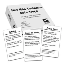 Jogo Cartas Nós Não Testamos Este Troço Buró Cards Tabuleiro - Preto e Branco - Visão 2