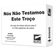 Jogo Cartas Nós Não Testamos Este Troço Buró Cards Tabuleiro - Preto e Branco - Visão 1