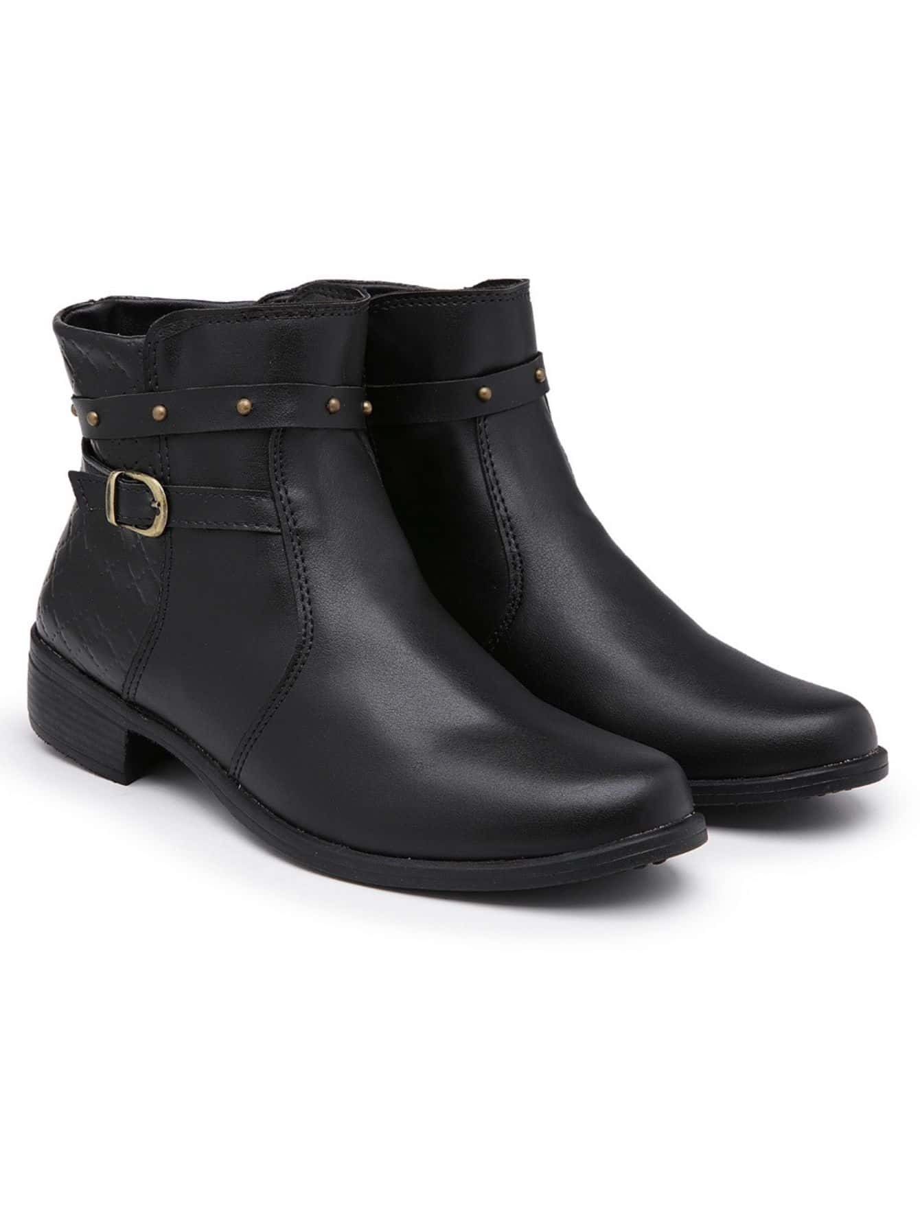 Women Fashion Boots - 黑色 - 查看 1
