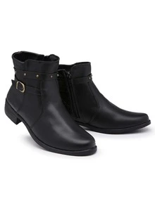 Women Fashion Boots - 黑色 - 查看 2