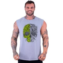 Men Sports Tees & Tanks - 淺灰色 - 查看 1