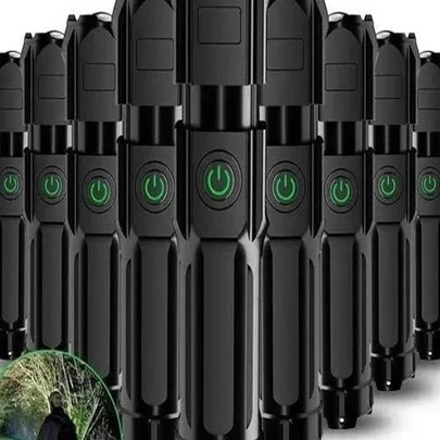 Super Bright Rechargeable Multi-Function Torch ABS Strong Light Focusing Led Flashlight Outdoor Portable Home Built-In Battery Halloween Christmas Thanksgiving Gift