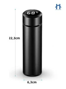500ML Thermal Bottle With Digital Led Thermometer Hot Or Cold In 304 Stainless Steel - Đỏ - Xem 2