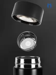 500ML Thermal Bottle With Digital Led Thermometer Hot Or Cold In 304 Stainless Steel - Đỏ - Xem 3