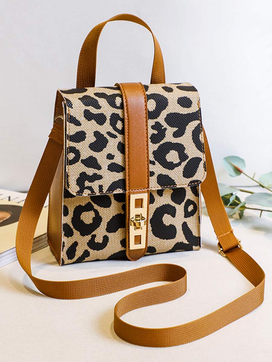 1 Miếng Đen Đúng mốt In vết tròn Polka Mini Túi đeo vai Đối với Điện thoại , Trang điểm , Mặc hàng ngày - màu nâu - Xem 1