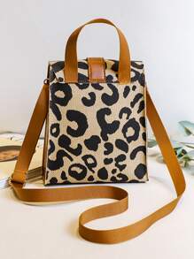 1 Miếng Đen Đúng mốt In vết tròn Polka Mini Túi đeo vai Đối với Điện thoại , Trang điểm , Mặc hàng ngày - màu nâu - Xem 2