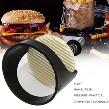 Prensadora De Carne Para Hamburguesa Patty Maker Con Resorte - Blanco y Negro - Ver 5
