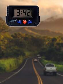 Reloj para Carro, Cronometro, Portátil, Adherible, TS-613-2 - Negro - Ver 7
