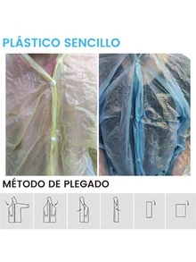 Capa Impermeable Paquete 9 pz Economico y Sencillo para Lluvia - Multicolor - Ver 2