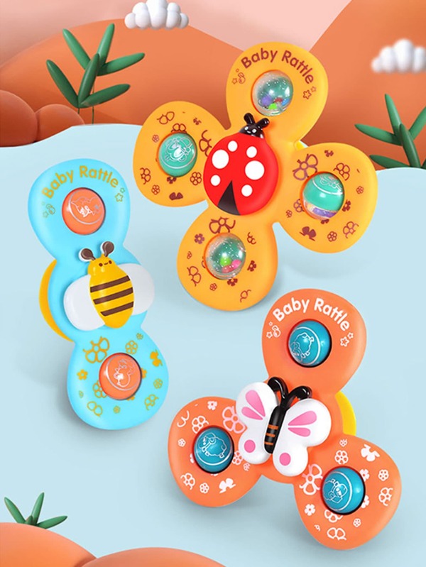 1 Peça Brinquedo Giratório com Ventosa Aleatório - Brinquedos Sensoriais e de Educação Precoce para Bebês e Crianças Pequenas - Presentes de Aniversário Perfeitos para Meninos e Meninas! (Algumas Peças são Enviadas Aleatoriamente)