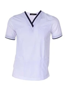 SOULMATE Filipina Surgical Man London White With Navy - White - View 2