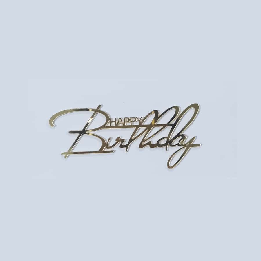 字母蛋糕裝飾物 - 金色 - 查看 1