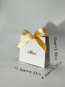 10 cái/lốc Hộp kẹo mini màu trắng Hộp quà tặng tiệc mừng em bé Túi đựng kẹo Quà tặng đám cưới Trang trí tiệc sinh nhật Giáng sinh, Ngày lễ tình nhân Giáng sinh - Vàng - Xem 4