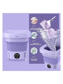 6.5L Portable Washing Machine, Mini Folding Washing Machine 2.8KG - Purple - View 2