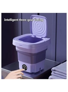 6.5L Portable Washing Machine, Mini Folding Washing Machine 2.8KG - Purple - View 5