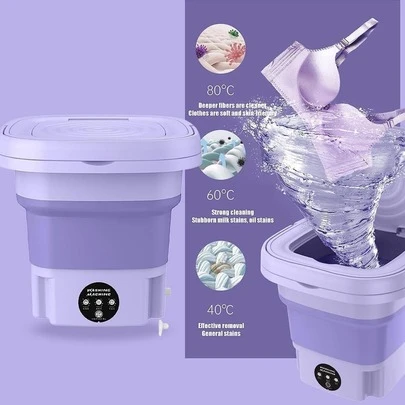 6.5L  Lavadora Portátil, Mini Lavadora Plegable 2.8 KG