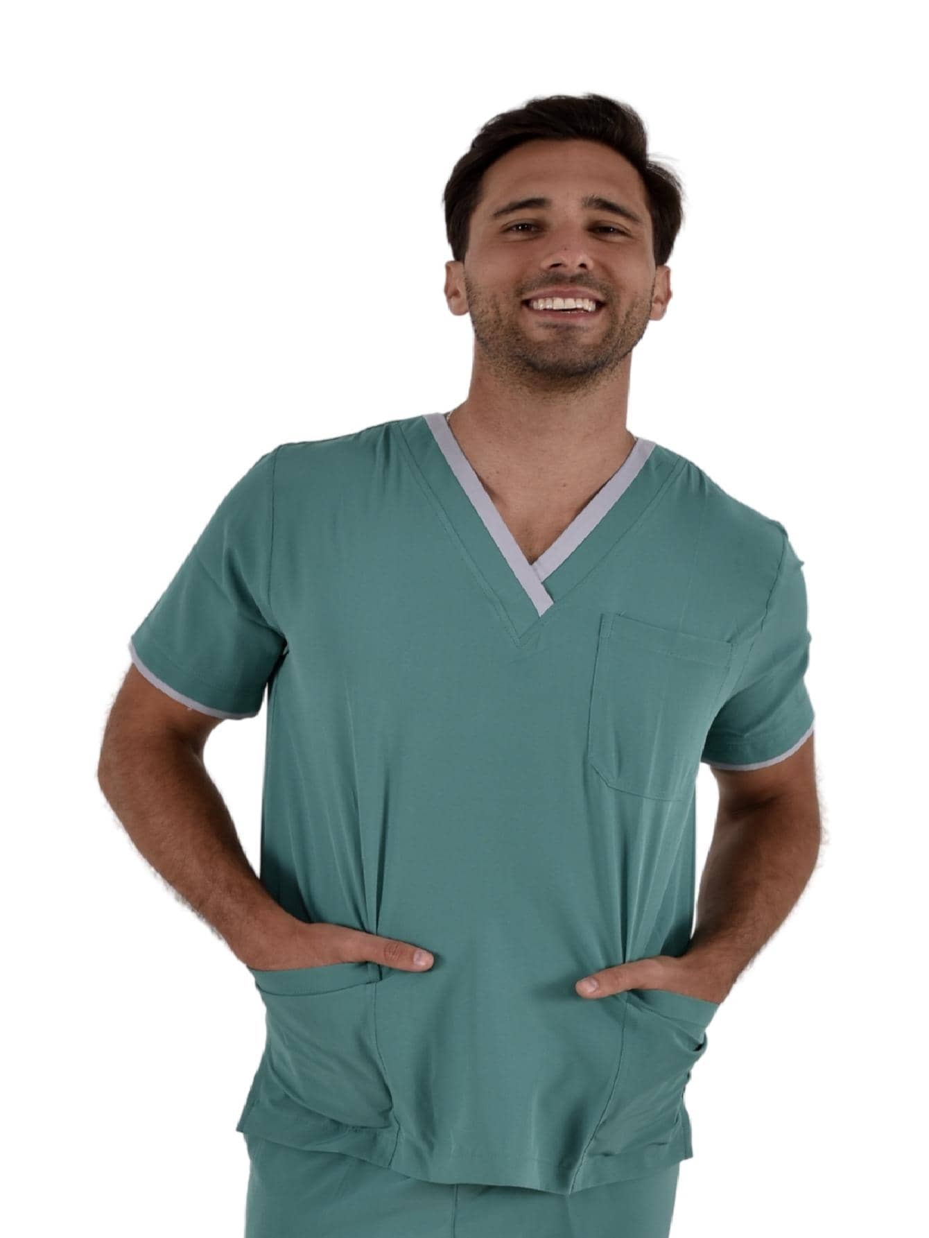 SOULMATE Filipina Surgical Man London White With Navy - Green - View 1