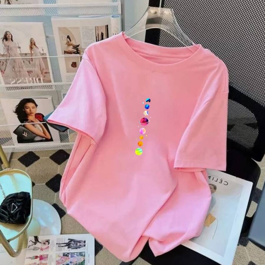 Men T-Shirts - Màu Hồng baby - Xem 1