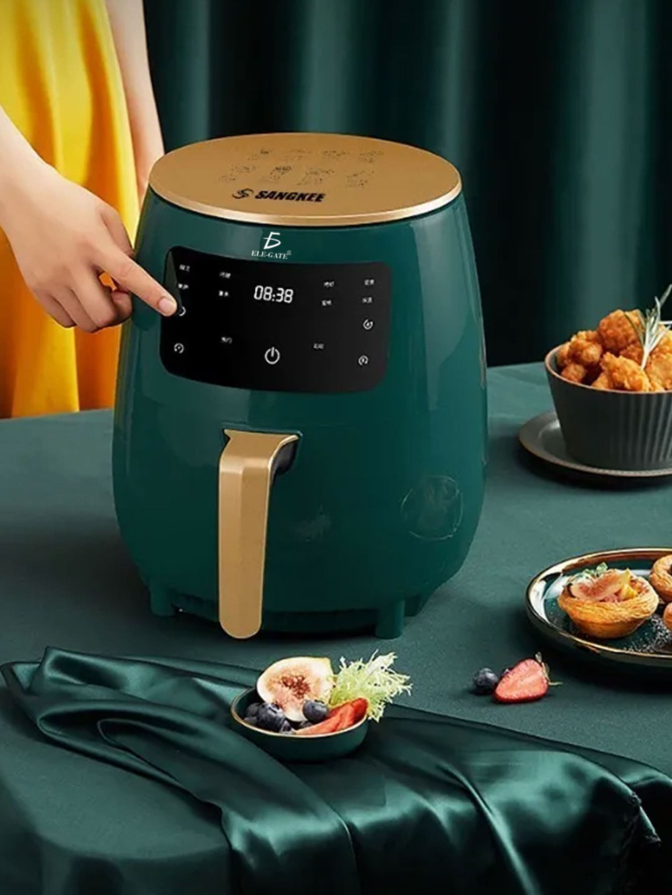Freidora de aire multifunción para alimentos 4.5 L - Verde militar - Ver 1