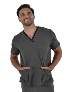 SOULMATE Filipina Surgical Man London White With Navy - Dark Grey - View 2